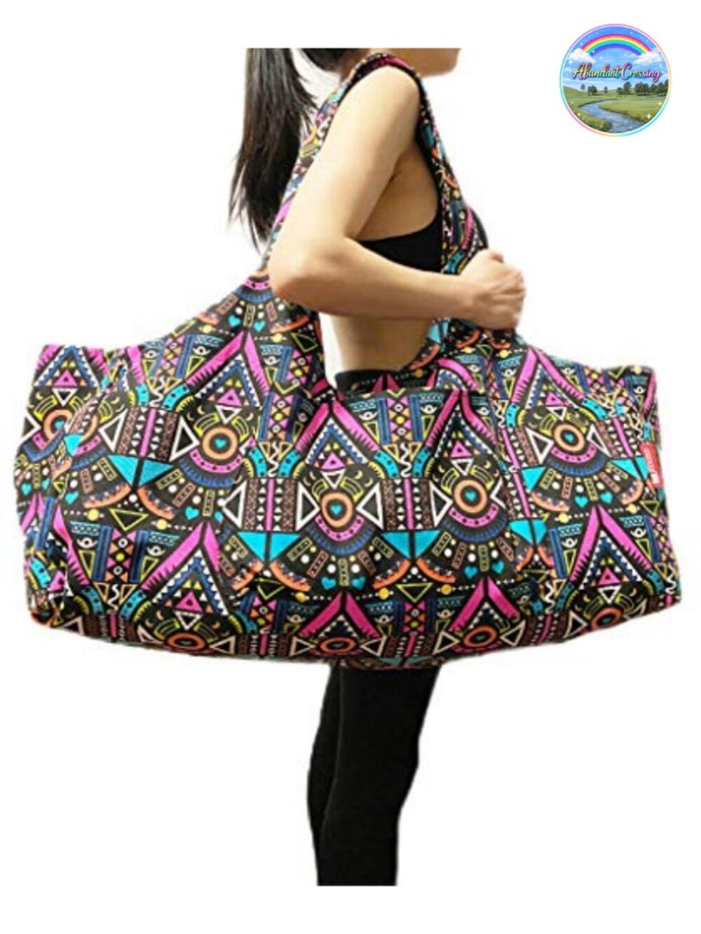 Canvas Yoga Mat Bag Tote Sling Carrier Pockets Fits 3mm-10mm Mats Lightweight